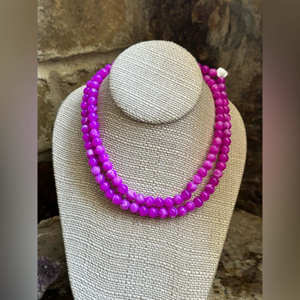 Pink Mexican Beeswax Beaded Necklace Bracelet